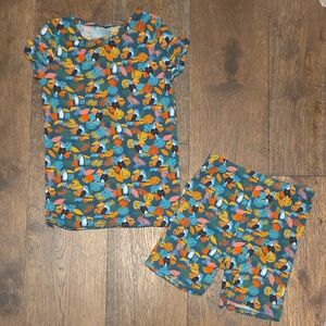Unisex Kids Posh Peanut Vibrant Jungle Print Pajama Set